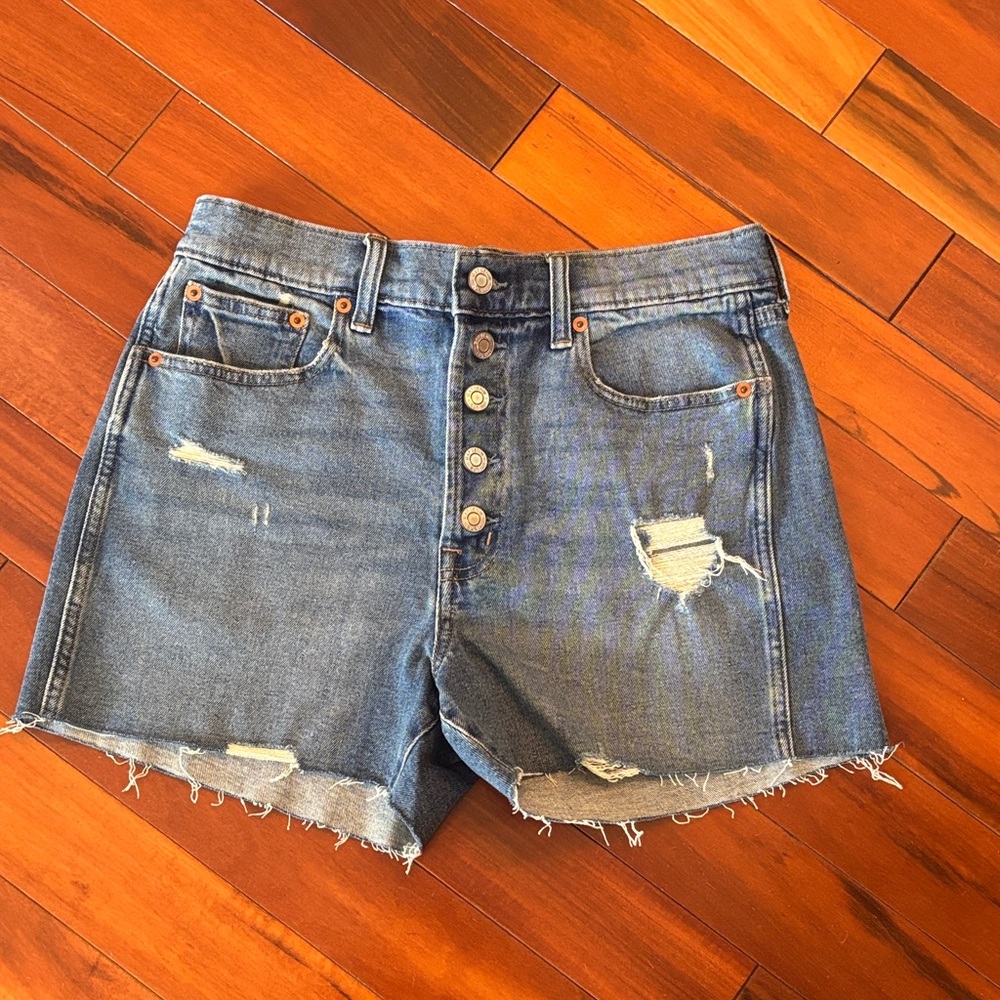Gap Denim Button-Front Distressed Women's Shorts